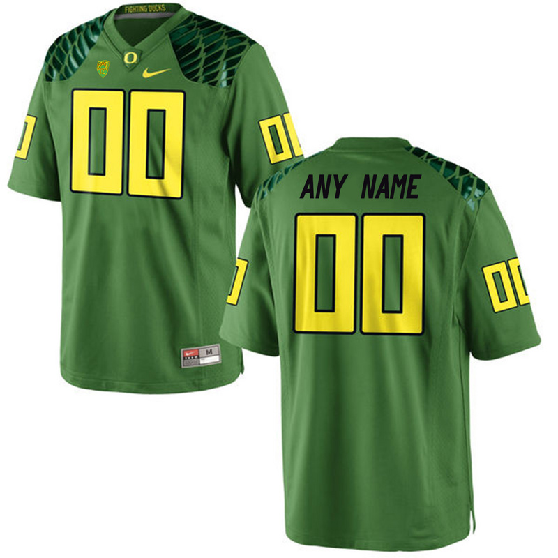 Men Oregon Duck Customized College Football Limited Jersey  Apple Green